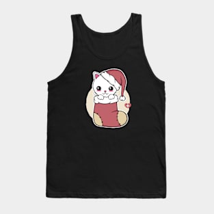 Kawaii Christmas Cat Tank Top